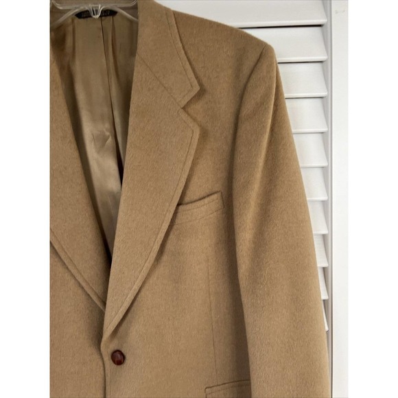 VTG Men's KINGSRIDGE Tan 100% Camel Hair Blazer Sports Jacket Made In U.S.A. - Picture 6 of 9